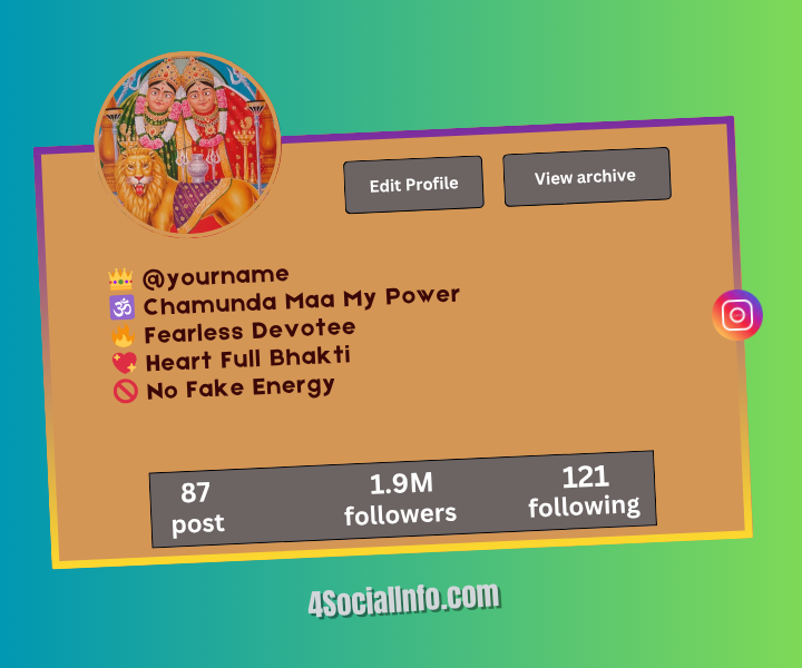Royal Chamunda Maa Instagram Bio
