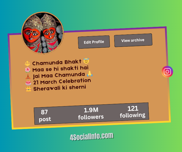 Unique Chamunda Maa Bio for Instagram